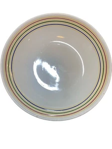 Vintage 13.25” La Primula Serving Bowl Made in Italy-Primary Colorful Stripes - Picture 1 of 11