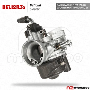 CARBURATORE DELL'ORTO PHVA 17,5 ED ARIA AUTOMATICA PER PIAGGIO FREE 50 2T - Foto 1 di 7