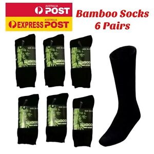 Bamboo Socks Heavy Duty Work Socks Winter Work Black Socks Thick 6 pairs