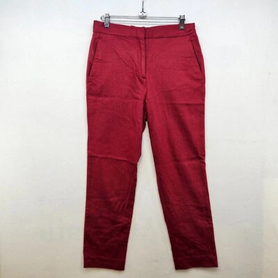 Rag & Bone Pants Women's Size 2 Poppy Red Cranberry Wool Blend Cropped Trousers - Image 1 of 4