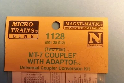 N Scale Micro-Train Couplers 1128 SHORT T-SHANK W / ADAPTORS 001-30-012 - Image 1 of 2