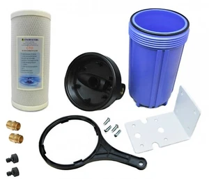 Sistema declorador de estanque jumbo de 10" con accesorios Hozelock y filtro de agua CTO - Imagen 1 de 6