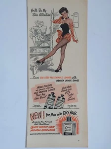 1950 vintage Mennen print ad. For men with dry hair - Imagen 1 de 1
