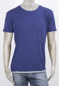  CENSURED T-SHIRT RUND MIT KONTRASTIERENDEM BODENRAND UND KNOPFARM VARIANTEN - Bild 1 von 4