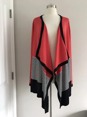 RAG & BONE NEW YORK COTTON RAYON STRIPED OPEN FRONT SWEATER SIZE XXS/TTP - Image 1 of 4