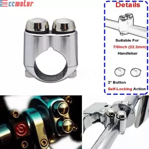 Interruptor de manillar universal para motocicleta señal de giro botón de cierre automático ajuste barra de 7/8" - Imagen 1 de 9
