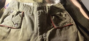 Boy Scouts of America Youth 7 Army Green Vintage Kids Pants Trousers Uniform 25w - Picture 1 of 5