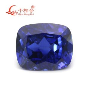 Rectangle cushion Synthetic sapphire stone 33# Corundum with visible inclusion