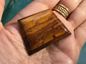 Gorgeous Desert Jasper Black Red Brown 47x34 mm Cabochon Gemstone for Jewelry - Picture 1 of 7