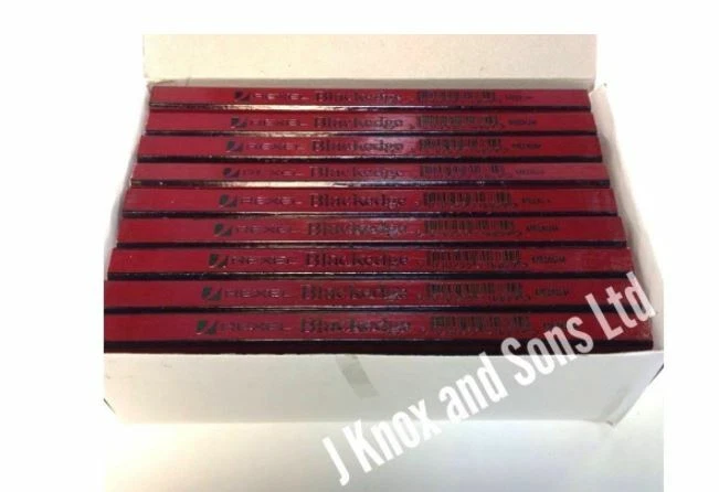 72 Rexel Blackedge Medium Grade Red Carpenters Builders Pencils Box Carpenter