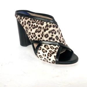 Stuart Weitzman Women's Cow Hair Graspo Sam Block Heel Mule Sandal 8.5M - Picture 1 of 10