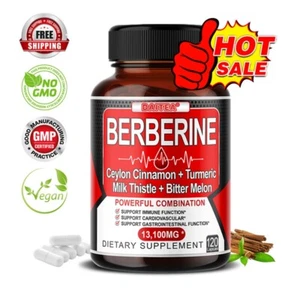 BERBERINE Support Gastrointestinal and Healthy Cholesterol Level Immune Booster - Picture 1 of 12