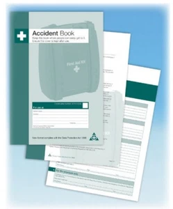 First Aid Accident Book Workplace School Accident Record Compliant A4 - Picture 1 of 3