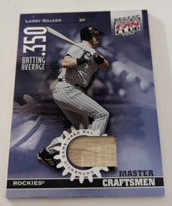 2002 Donruss Best of Fan Club Master Craftsmen GU Bats #C16 Larry Walker #D /175