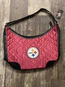 Pittsburgh Steelers NFL Quilted Tote Purse Pink Black Little Earth Production - Picture 1 of 10