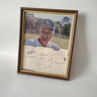 Autographed Dodgers Baseball 1979 Tommy Lasorda Post card - Image 1 of 4