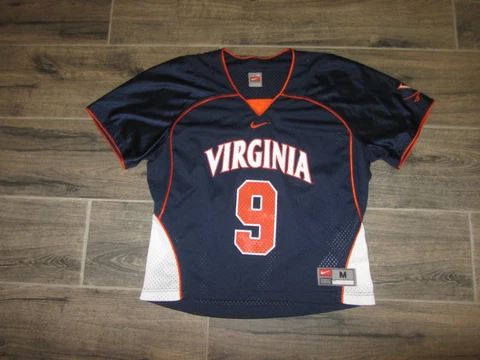 Authentic Virginia Cavaliers NCAA Lacrosse Nike Jersey #9 Retro Vintage Rare M Cover