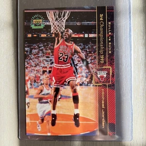 Michael Jordan Bulls '93 Champs Jumbo 241/300 1999 autenticado Upper Deck - Imagen 1 de 2