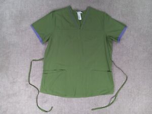 SB Scrubs Womens Scrub M Green V-Neck Polyester Blend