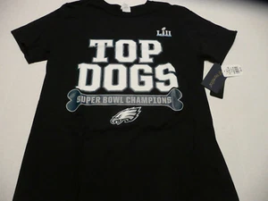 PHILADELPHIA EAGLES SUPER BOWL 52 CHAMPIONS MENS MED BLACK SS T-SHIRT NEW W/TAG - Picture 1 of 1