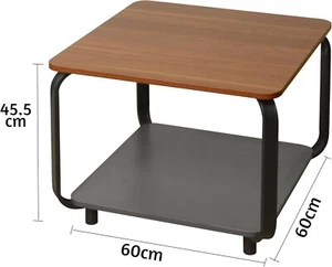 Tavolino Laterale Piccolo 2 Livelli Soggiorno Laterale Letto Fine Caffè Tavolini Occasionali - Foto 1 di 2