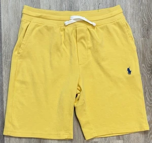Pantalones Cortos Polo Ralph Lauren Para Hombre Doble Punto Pequeños Amarillo Polar Nuevo Sin Etiquetas Cordón - Imagen 1 de 5