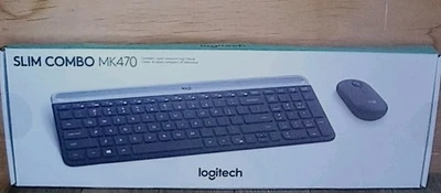 Brand New Logitech MK470 Slim Combo Wireless Keyboard and Mouse Black $5 Ship - Image 1 of 3