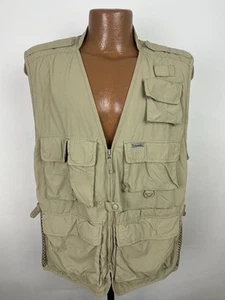 WEEKENDER Chaleco de Viaje L Beige Nylon Safari Chaleco Pesca Senderismo Bolsillos con Cremallera Completa - Imagen 1 de 16