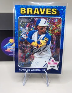 2024 Topps Heritage⚾ Ronald Acuna Jr. #321 😎Atlanta Braves Chrome Blue Sparkle - Picture 1 of 2