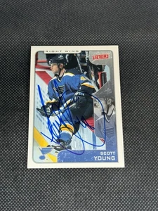 Scott Young 2001-02 Victory UD St. Louis Blues Signed Auto Card #306 ~ COA - Picture 1 of 3