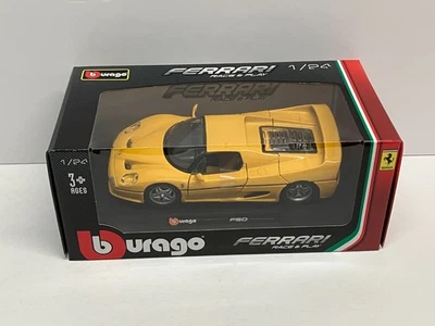 1/24 Bburago FERRARI RACE & PLAY Ferrari F50 желтый литой - Изображение 1 из 4