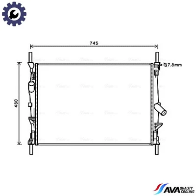RADIATOR ENGINE COOLING FDA2589 FOR FORD TRANSIT/TOURNEO/Bus/Van H9FB 2.4L 4cyl - Image 1 of 4