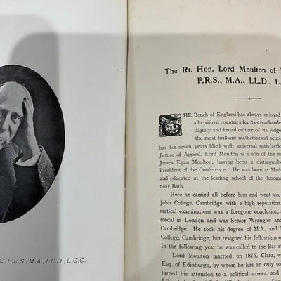 HAMPSHIRE 1912 - Antiker Druck - LORD MOULTON of BANK -  - Bild 1 von 2