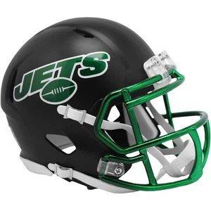New York Jets Black Alternate 2022 Riddell Speed Mini Football Helmet - Picture 1 of 1