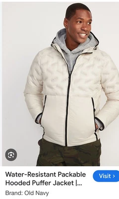 Old Navy Packable Hooded Puffer Jacket Size M NWT - Image 1 of 4