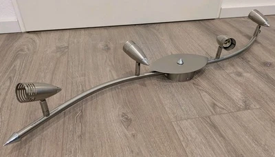 Edelstahl Deckenleuchte ca. 100 cm, 4 Strahler, Spots, LED - Bild 1 von 4