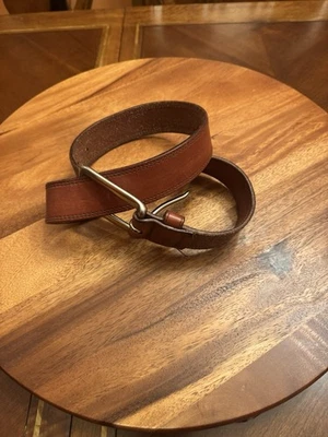 "Cinturón para hombre Ralph Lauren marrón con hebilla de cuero 32/80 X 1 1/4""" Foto 1 de 4