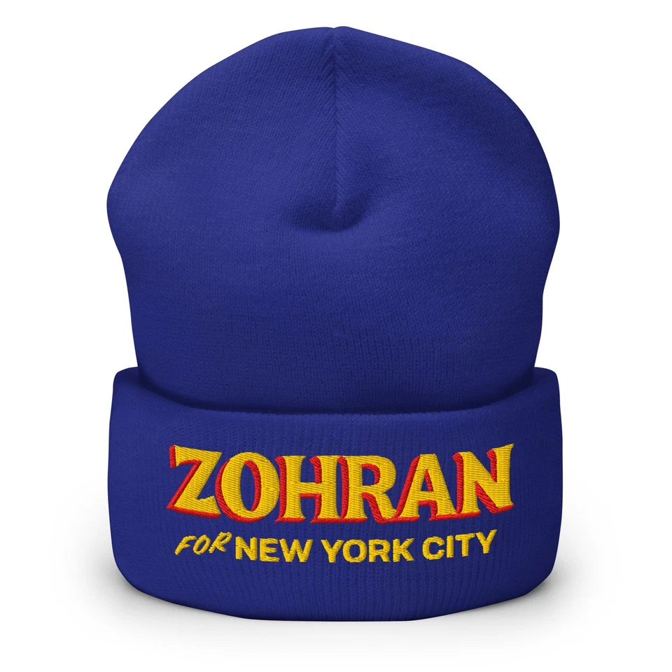 Zohran for NYC Embroidered  Cuffed Beanie, Mayor Mamdani, First Muslim Mayor - Image 1 of 1
