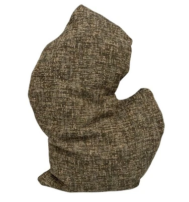 Handmade Michigan Pillow Brown Textured Minimalist Rustic Textured Home Decor - Image 1 of 4