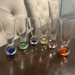 Vintage Mundgeblasene Cordial Schnapsblasen Gläser 6er Set - Bild 1 von 15