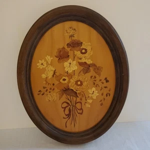 Vintage Graff Holz Oval Wandbild Schnitzerei Triberg Schwarzwald 14" Schwarzwald - Bild 1 von 11