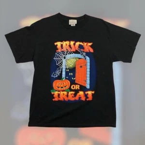 VTG 90s Basic Editions Funny Holiday Halloween Cartoon T Shirt Adult L Black - Picture 1 of 4