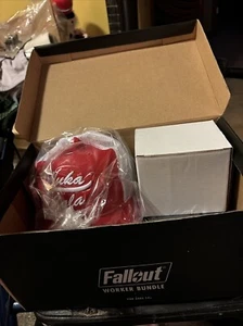 Fallout VAULT-TEC WORKER BUNDLE. Bethesda shirt vault-tec hat. nuka key chn cup - Picture 1 of 13