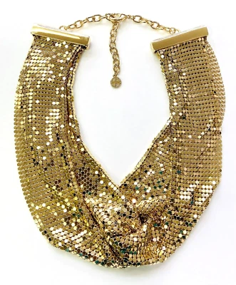 HSN R.J. Graziano Shine in Chic Mesh Knot 18" Necklace Gold-tone - Image 1 of 4
