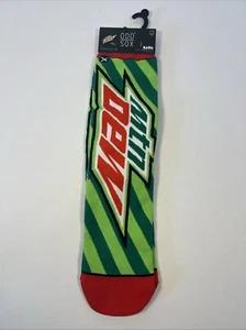 Odd Sox, Mountain Dew, Fun Novelty Crew Socks, Men's Funny Silly Cool Size 8-12 - Picture 1 of 4