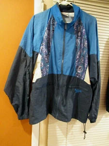 Vintage Reebok Multicolored Full Zip Jacket Sz XL Blue 90s Windbreaker Track - Picture 1 of 9