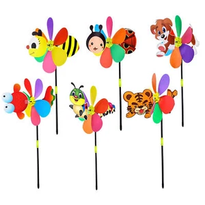 Garden Pinwheels Cartoon Animal Whirligigs Wind Spinner Windmill Toys - Picture 1 of 16