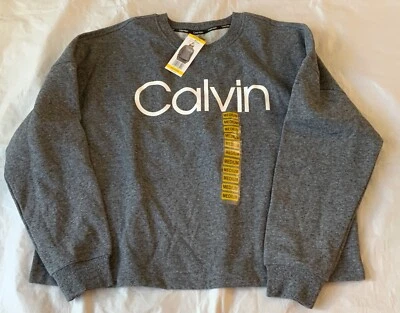 Moletom Calvin Klein feminino gola redonda forrado de lã tamanho M grátis novo com etiquetas - Imagem 1 de 4