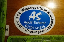 Old sticker sports sailing surfing water sports school Adolf Scherer Esslingen