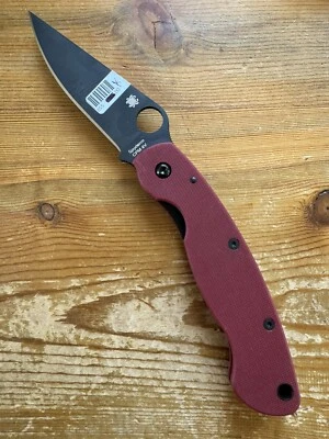 Spyderco MILITARY CPM 4V DLC Blade St. Nicks Exclusive C36GPRD4VBK Factory 2nd A - Image 1 of 4